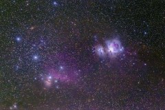 Widefield of the Orion, Flame and Horsehead Nebulas