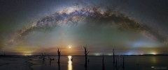 Galaxy Over Lake Ninan