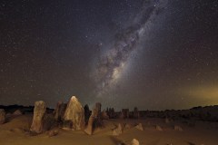 Pinnacles under April Night Skies